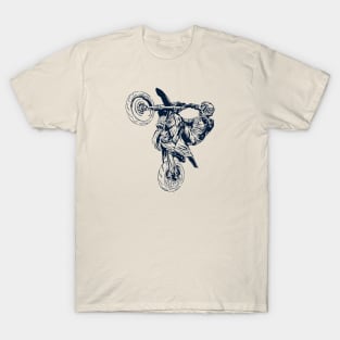 Dirt Bike Rider Popping a Wheelie T-Shirt